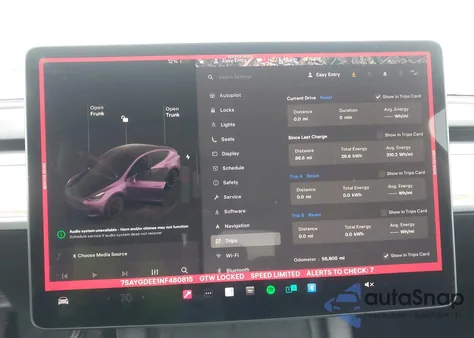 2022 Tesla Model Y Long Range Dual Motor All-Wheel Drive z USA, uszkodzony, nr VIN 7SAYGDEE1NF480815
